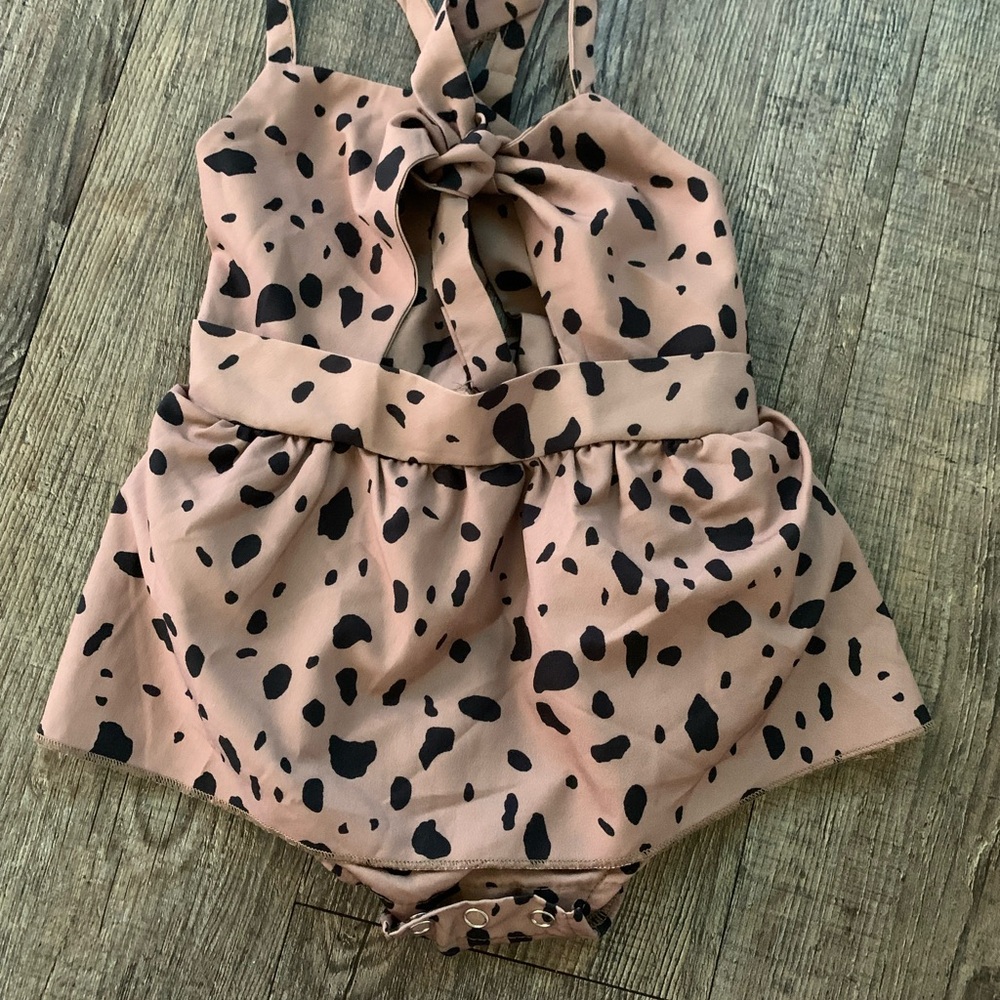 Stylish Black and Tan Kids Bodysuit